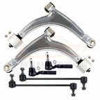Set of 6 Front Lower Control Arms Sway Bars Tie Rods for Saturn Aura & Pontiac G6