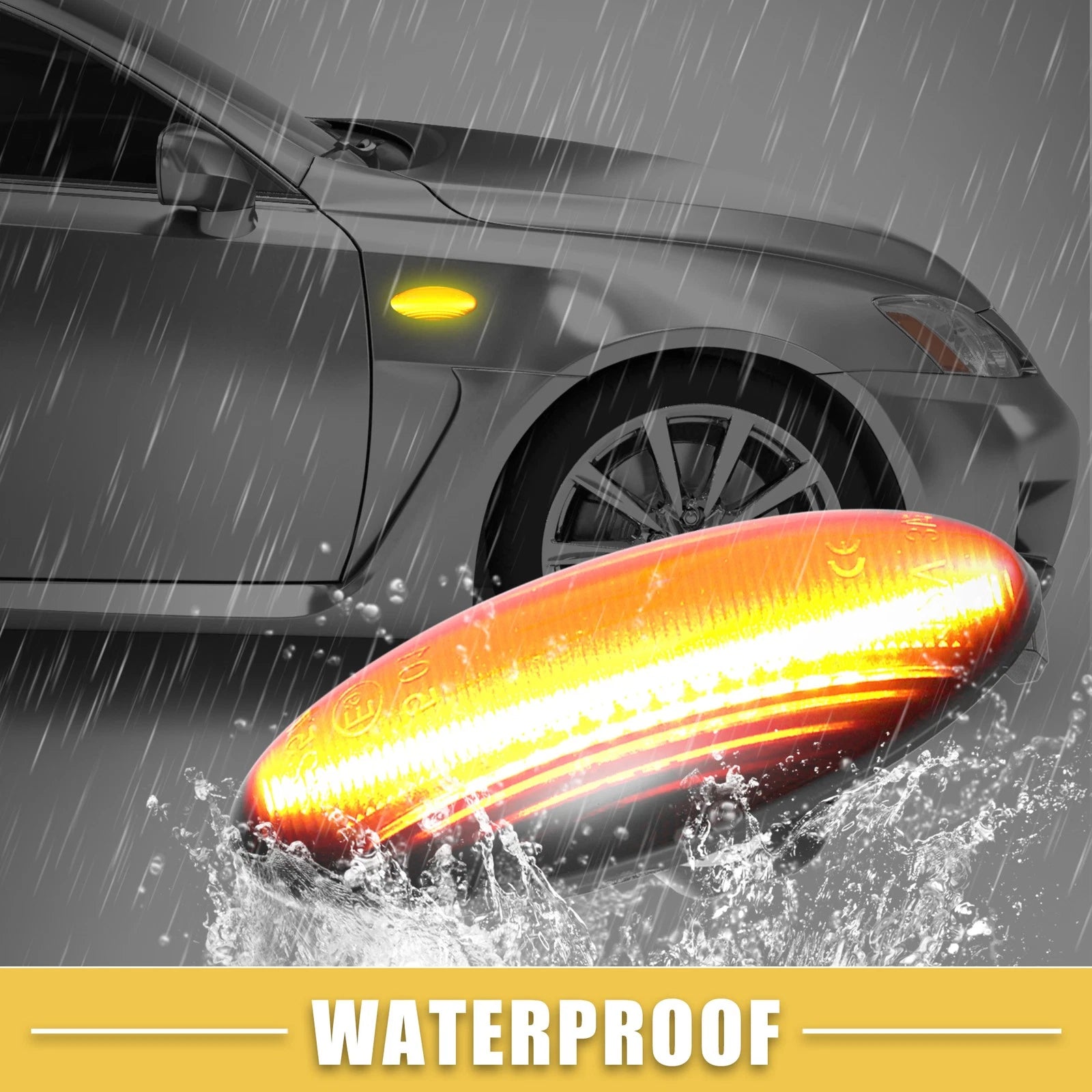 Pair Front LED Side Marker Lights for Toyota Yaris (2010–2020) 81730-02