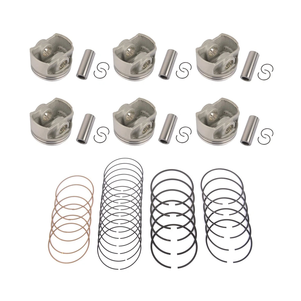 Set of 6 Pistons & Bearings for Audi S4 S5 A6 A8 Q5 Q7 VW Touareg (2011–2016)