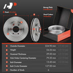 Front Disc Brake Rotors & Ceramic Pads for Chevy Trailblazer (2006-2009)