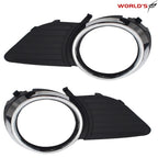 Pair Fog Light Lamp Covers Trim Black for Toyota Sienna (2011–2017)
