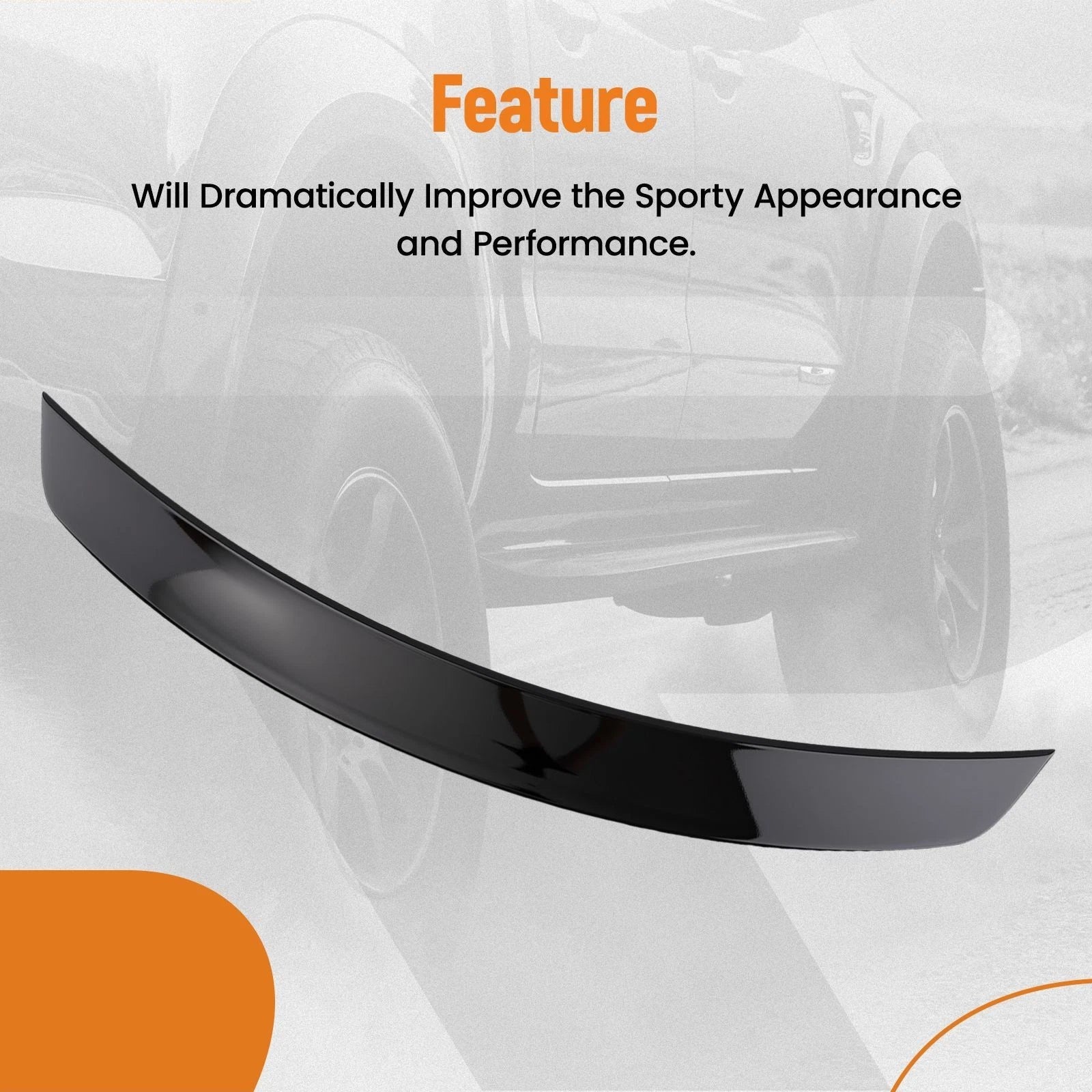 ABS Trunk Lip Spoiler for Chrysler 300 300C 300S (2011–2023) Gloss Black