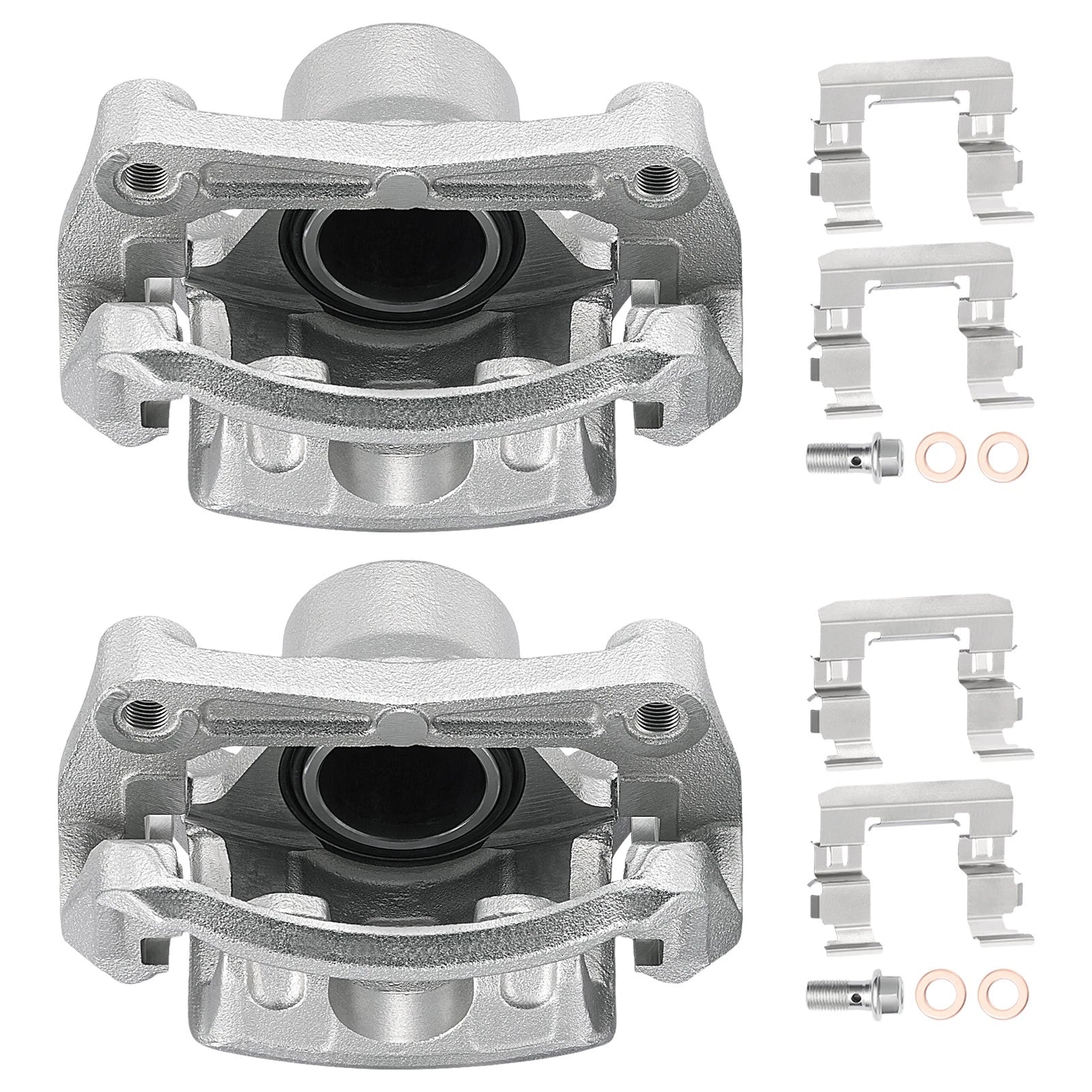2PC Front Brake Calipers with Bracket for Nissan Sentra 2007-2019 (1.8L/2.0L)