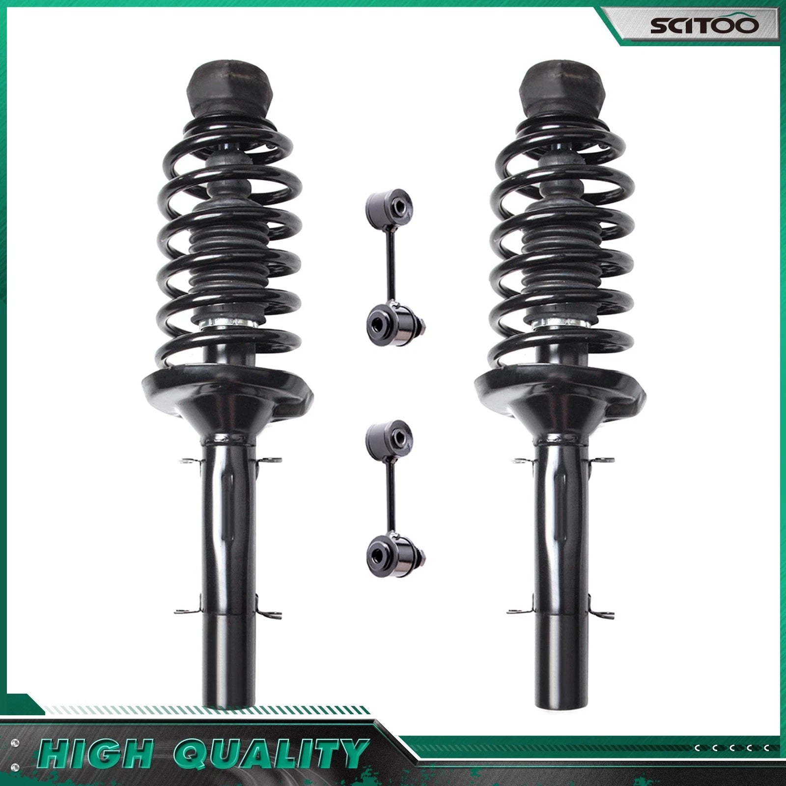 Front Struts & Sway Bar End Links for Volkswagen Beetle Golf Jetta (2000–2001)