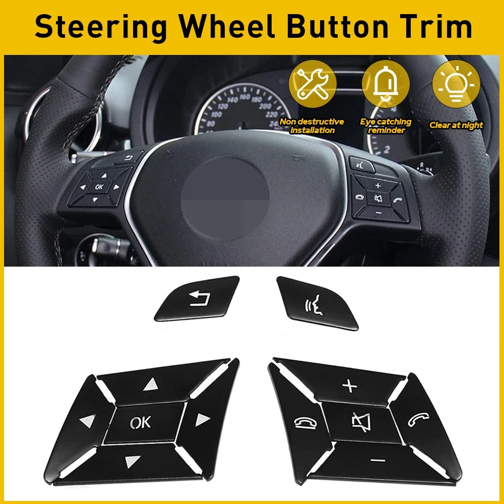 Steering Wheel Button Trim for Mercedes Benz GLA ML GL GLK GLE GLS (2012–2016)
