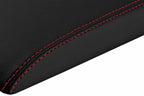 Leather Console Lid Armrest Cover for Ford Flex (2009–2019) Red Stitch