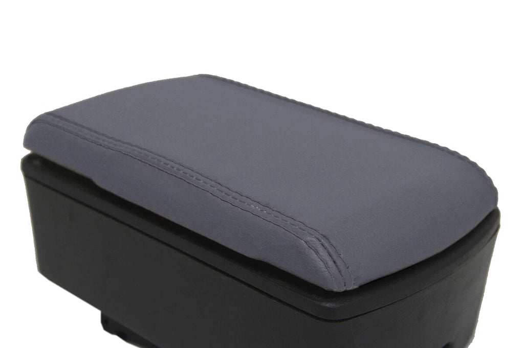 Console Lid Armrest Cover for Nissan D22 Frontier (1999–2004) Gray PVC Leather