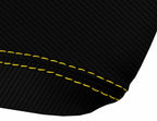 Console Lid Armrest Cover for Honda Prelude (1997–2001) Carbon Fiber Yellow Stitch