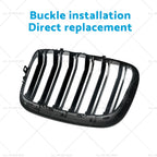 2pc Front Grill Grille Gloss Black for BMW X5 E70 X6 E71 (2007–2013)