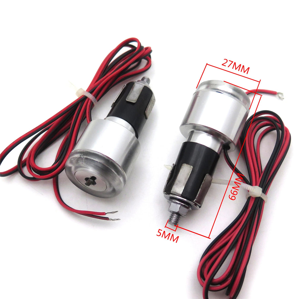 7/8" Motorcycle Grip Bar End Amber LED Turn Signal Light