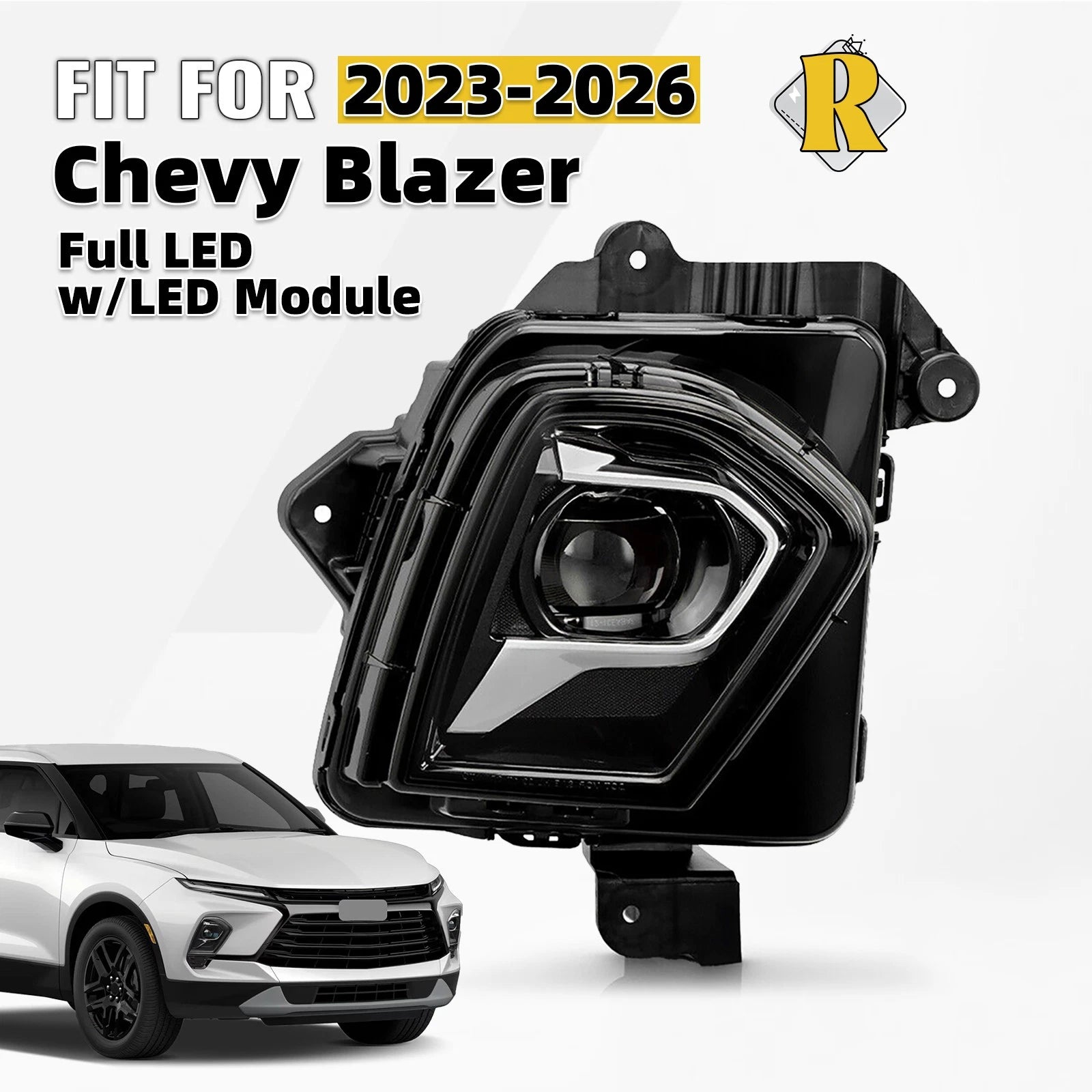 Full LED Projector Headlight for Chevy Blazer (2023–2026) W/LED Module & Bulb