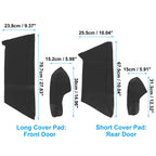 8Pcs Door Panel Armrest Protector Cover Pad for Honda Civic (2016–2020) Black