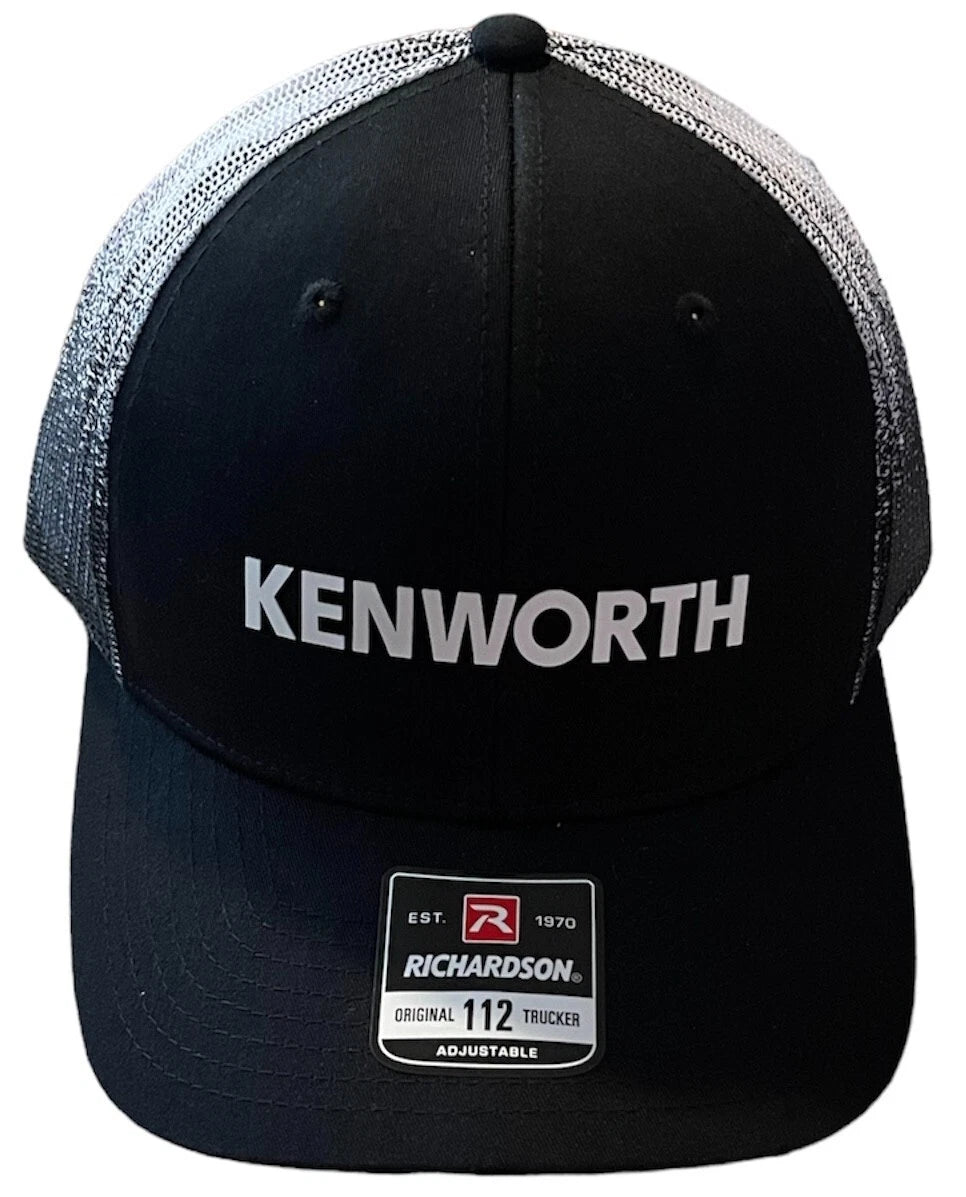 2X Kenworth Trucks Two Color Mesh Cap Black/White Fade