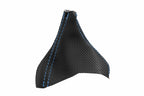 Automatic Shift Boot Cover for Volvo XC90 (2003–2014) Carbon Fiber Blue Stitch