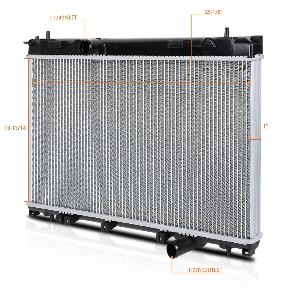 Aluminum 2-Row Cooling Radiator for Chevy C4500-C7500 Kodiak/GMC Topkick (2003–2007)