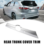 Chrome Plated ABS Rear Trunk Cover Trim for Toyota Highlander (2014–2018) 782685040877