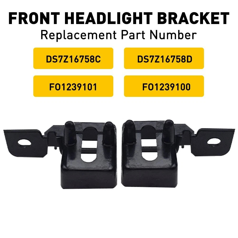 Set of 2 Headlight Lamp Mount Brackets for Ford Fusion Lincoln MKZ (2013–2018)