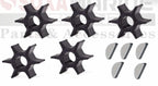5pcs Water Pump Impellers with Key for Yamaha Outboard Motor (67F-44352-00)