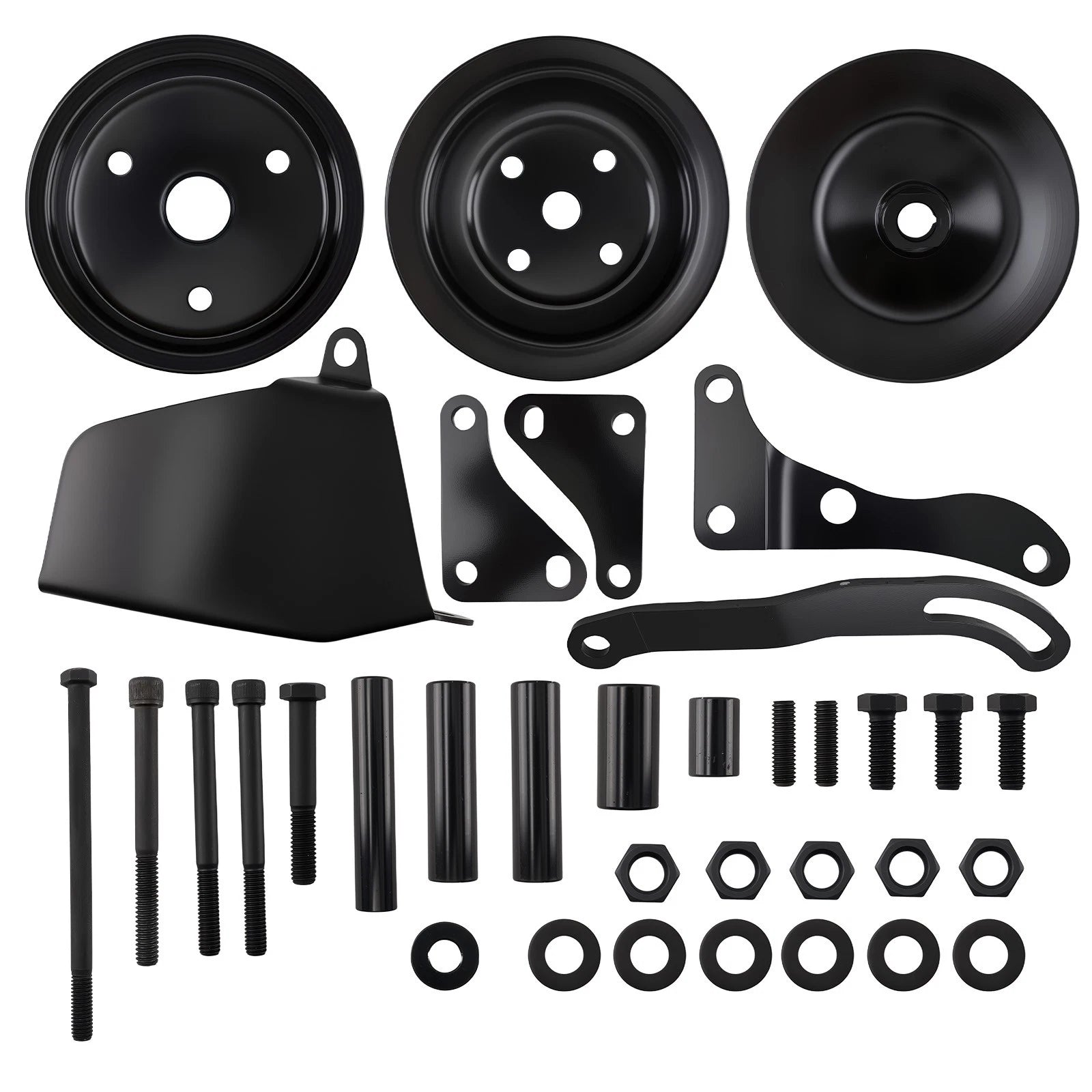 V-Belt 1/2 Groove Long Water Pump Pulley Kit for Chevy SB (1975–1975)