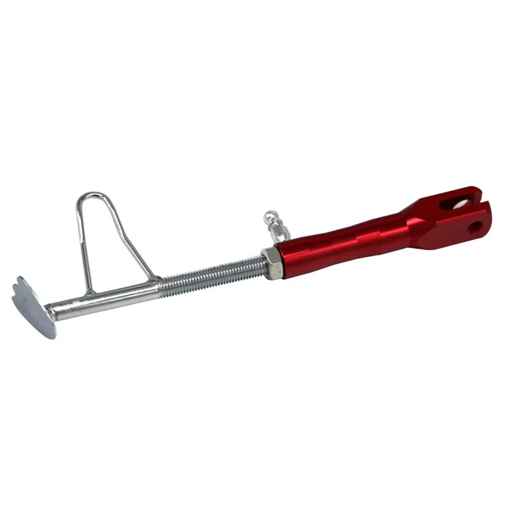 Adjustable Non-Slip Kickstand for Motorcycle Foot Side Stand - Red