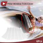 Door Pillar Window Trim for Nissan Pathfinder (Silver Tone, Front Rear, Left Right)