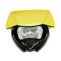 Headlight Lamp + Strip for PIT Trail Dirt Motorcycle MX Bike (Yellow Black)