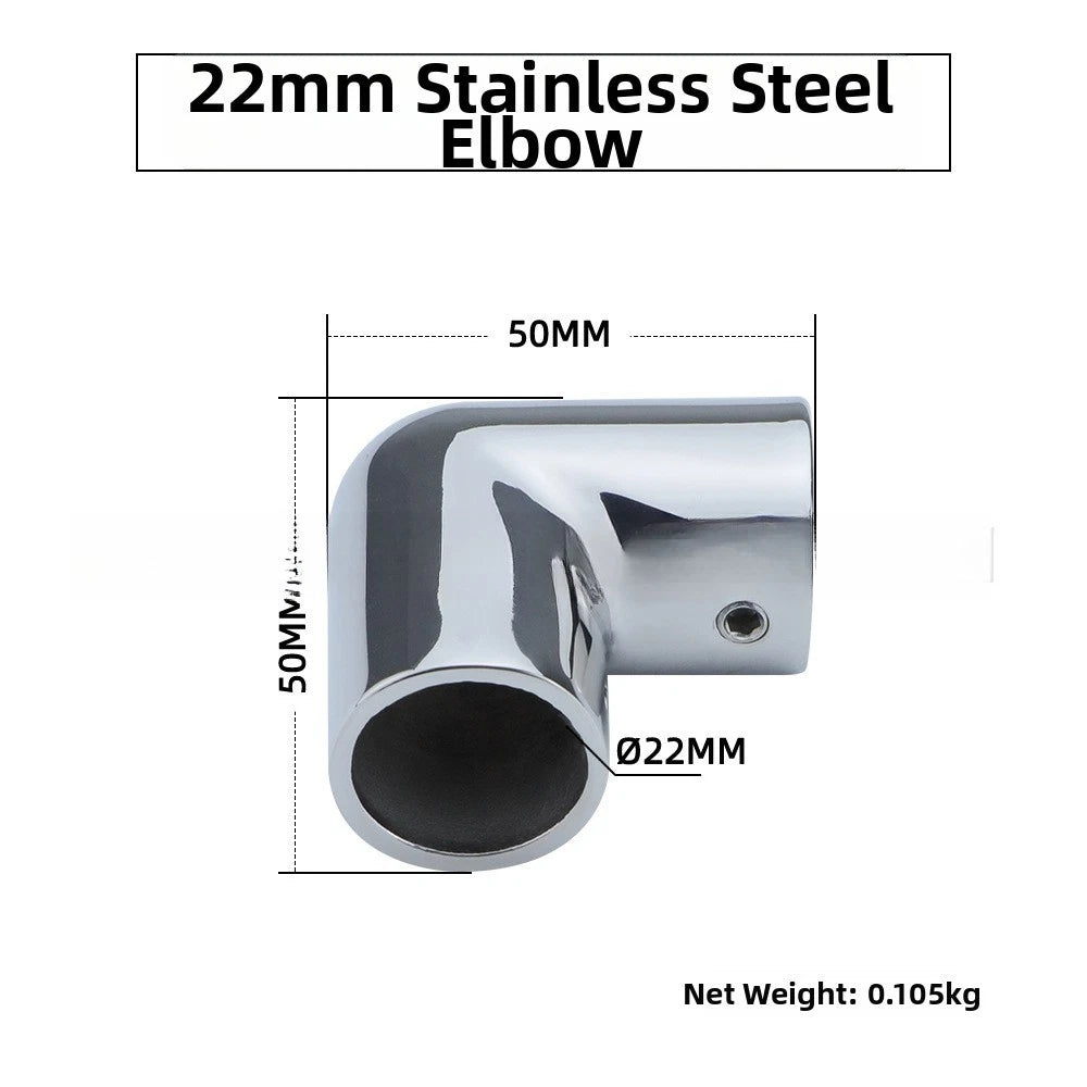 316 Stainless Steel 90 Degree Elbow Fitting for Boat (22-32mm)