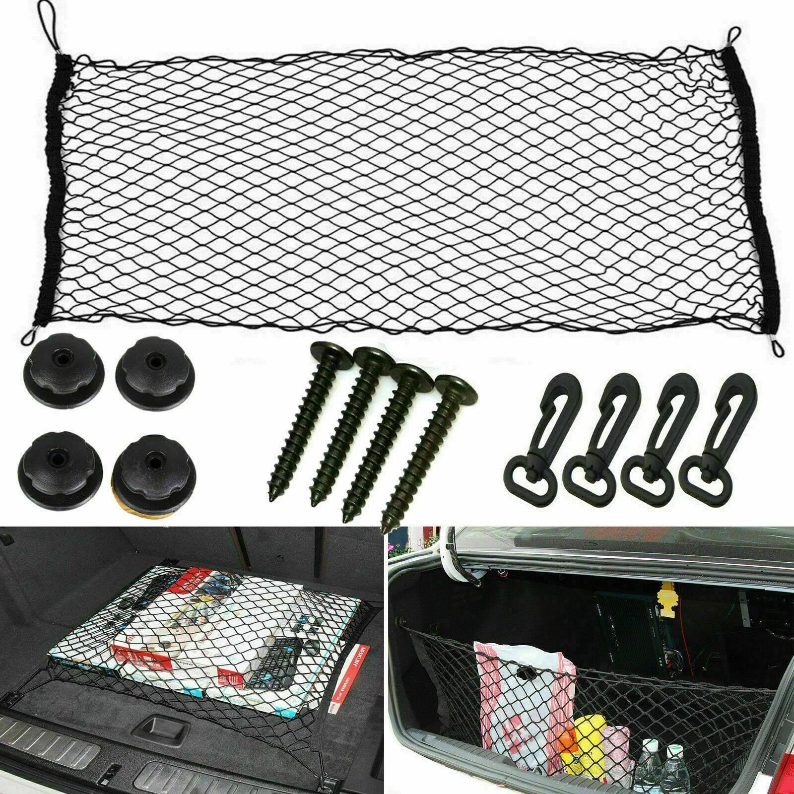 Nylon Rear Cargo Storage Organizer Net for SUV Hatchback (2010–2025)