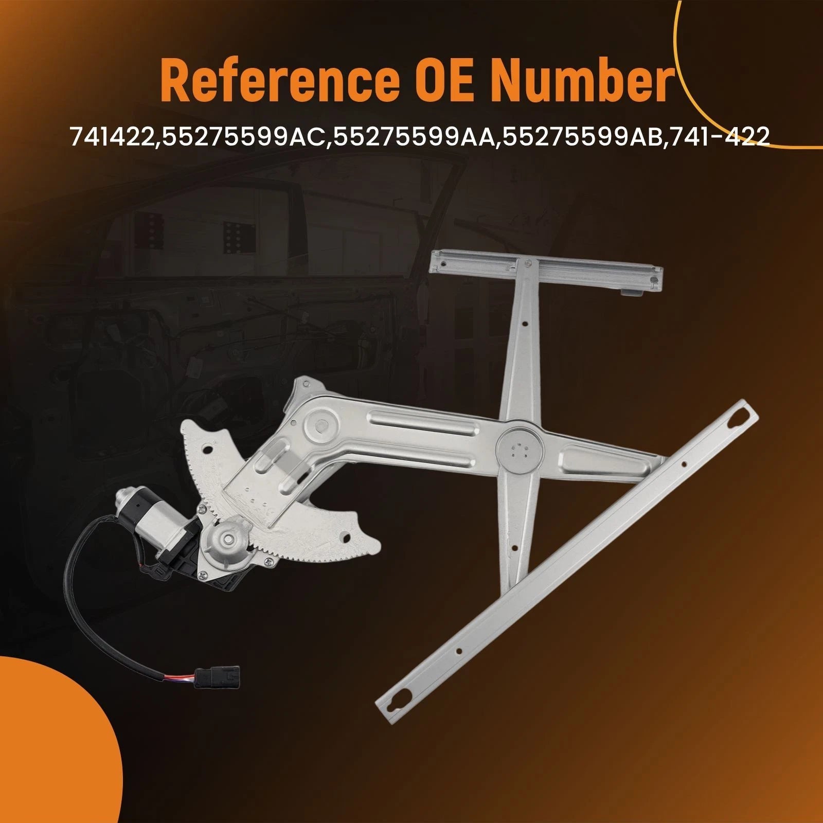 Front Left Electric Window Regulator for Dodge Ram 1500 (2002–2008) 55275599AA