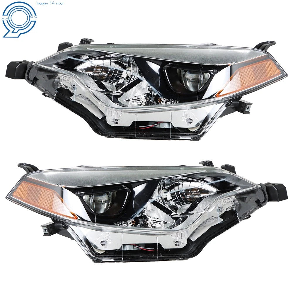 Set of 2 Halogen Headlights for Toyota Corolla (2014-2016)