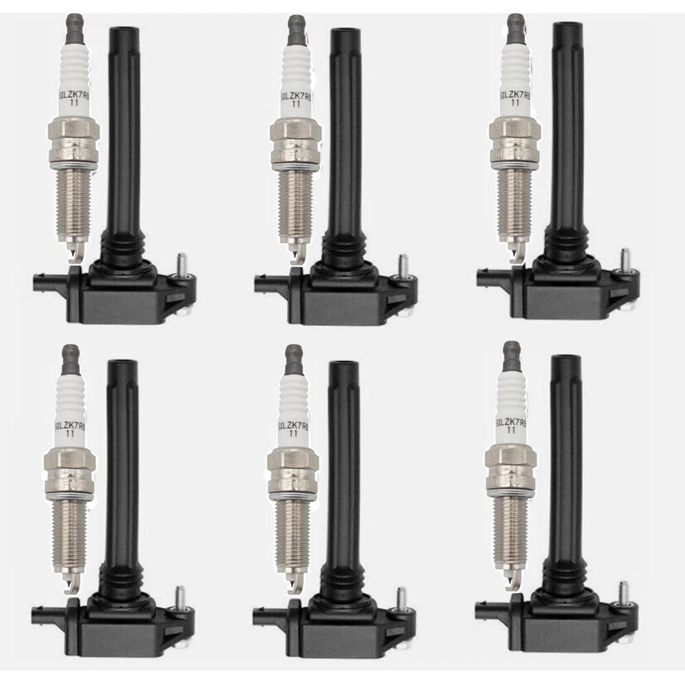 6X Ignition Coils & Spark Plugs Kit for Jeep Wrangler Grand Cherokee (2000–2021)