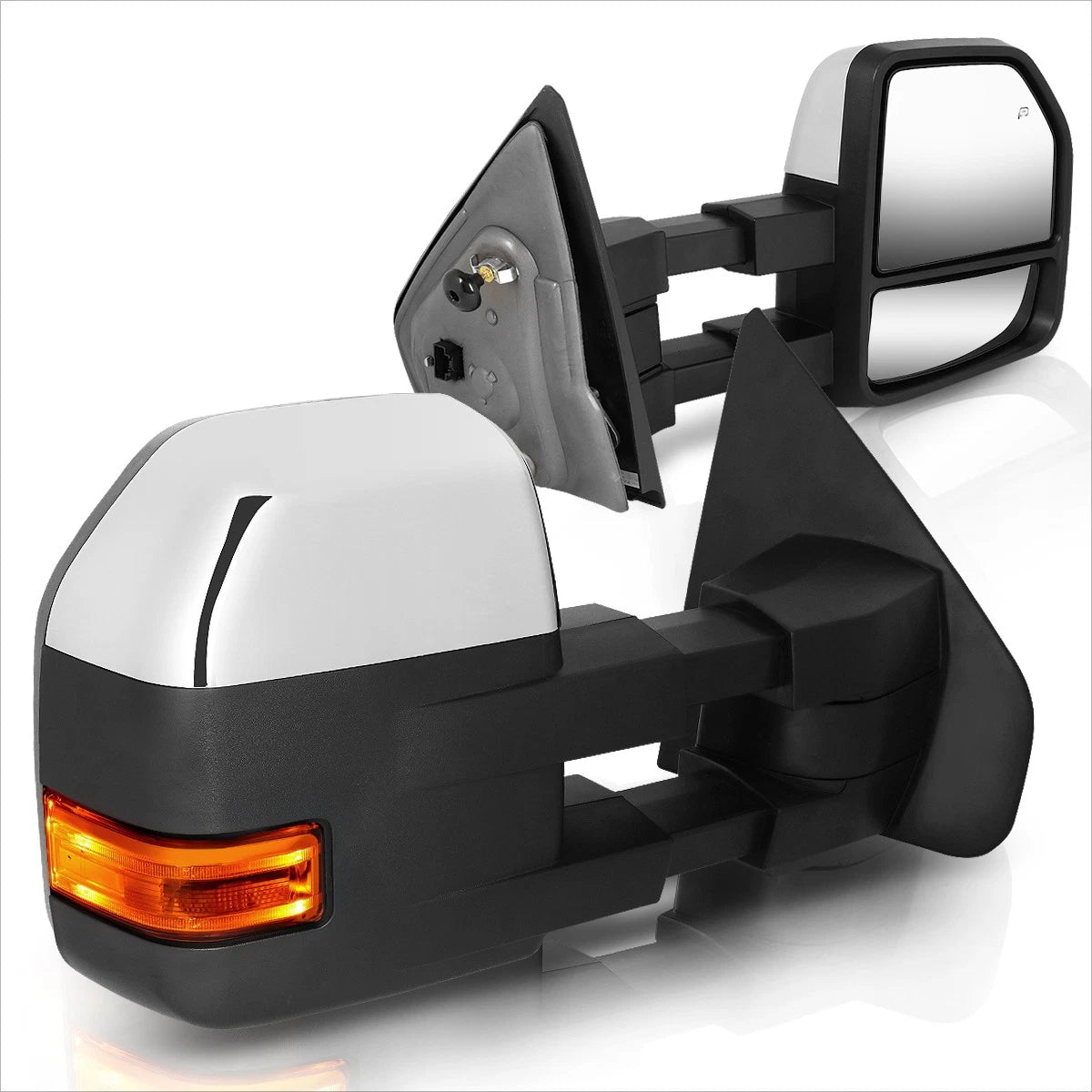 Power Heated Chrome Towing Mirror w/LED Signal for Ford F150 (2004–2014)