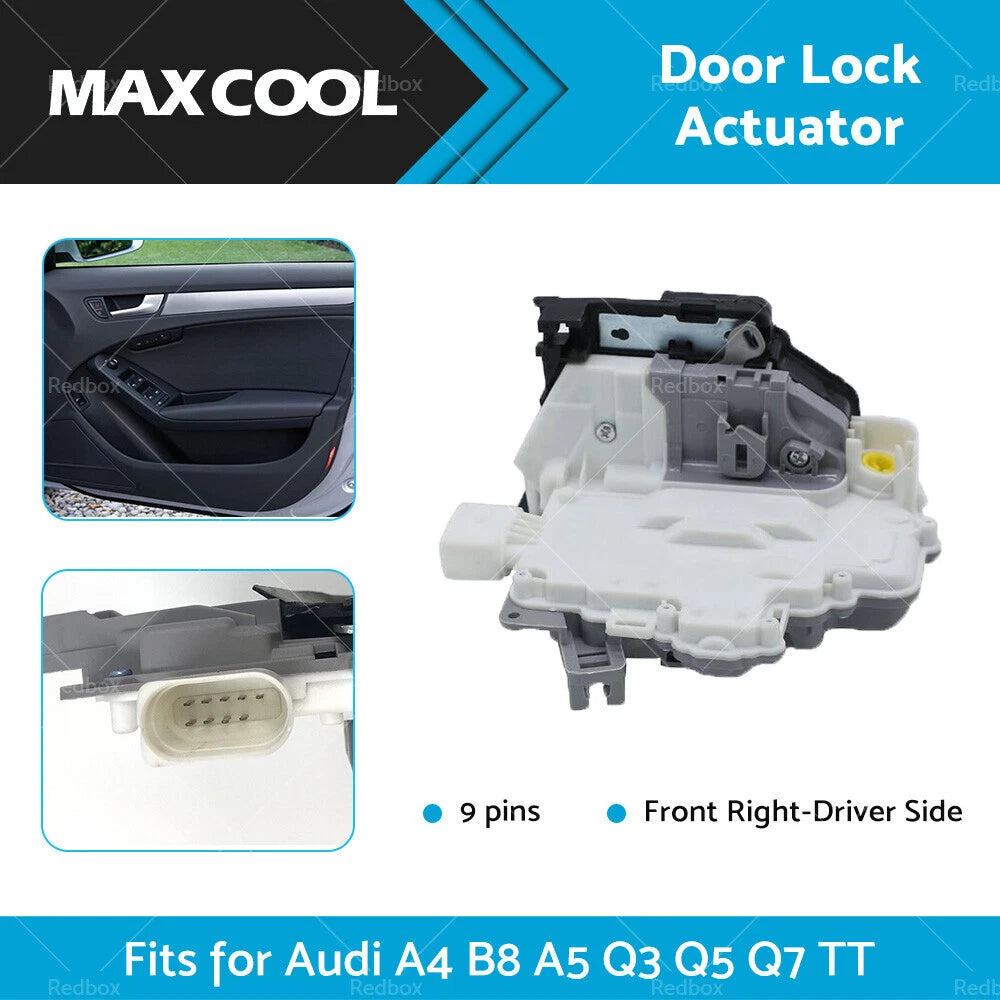 Front Right Door Lock Actuator for Audi A4 A5 Q3 Q5 Q7 TT VW Touareg (2010–2020)