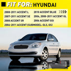 Set of 4 Interior Door Handles for Hyundai Accent (2006–2011) Gray