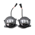 Dual Color White/Yellow LED Fog Light Kit for Honda Nissan Subaru Ford