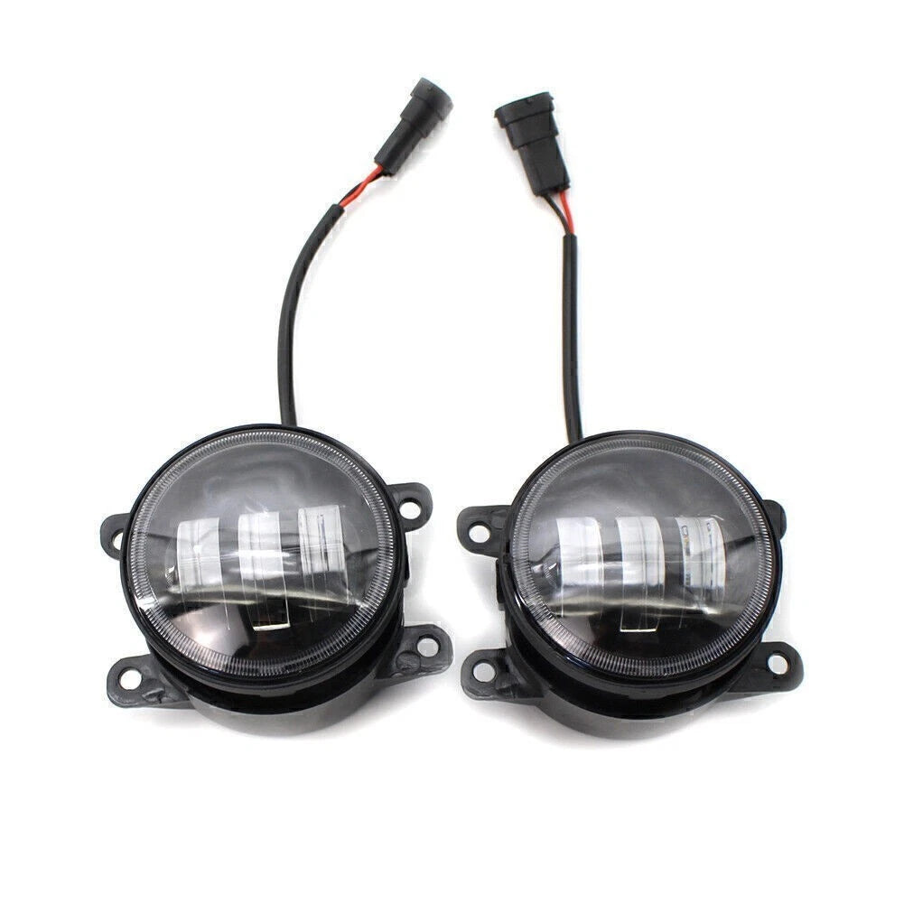 Dual Color White/Yellow LED Fog Light Kit for Honda Nissan Subaru Ford