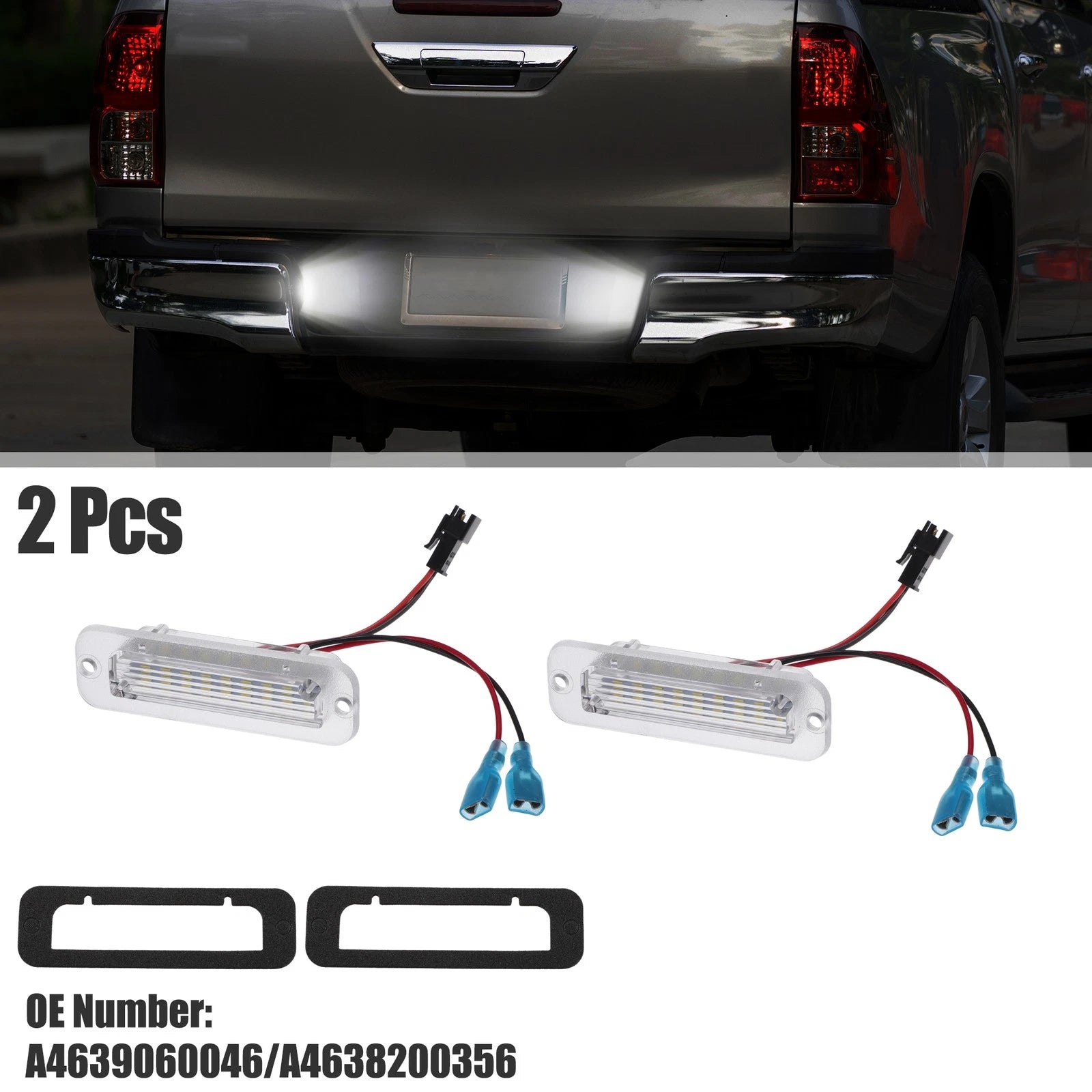 2pcs LED License Plate Light for Mercedes-Benz G500 (2013–2021) No.A4639060046