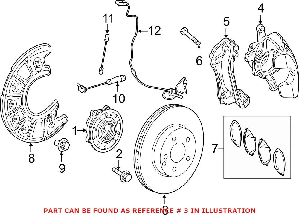 Disc Brake Rotor Front Cross-Drilled for Mercedes (0004212212)