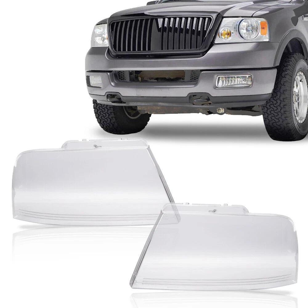 Set of 2 Headlight Replacement Lenses for Ford F-150 (2004–2008)