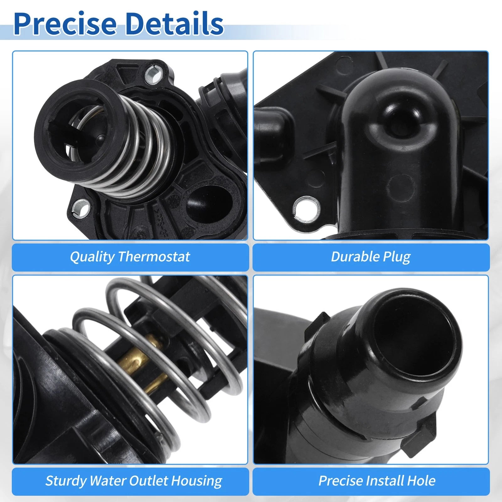 Engine Coolant Thermostat for BMW 535D 2014-2016, 740LD 2015, 11518516206