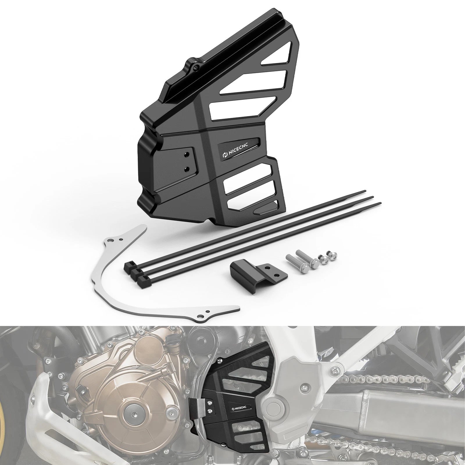 CNC Chain Guard Protector for Honda CRF1000L Africa Twin (2016–2019)