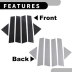 6pcs Car Pillar Window Trim Covers for Dodge Magnum (2005-2008) Black Carbon Fiber