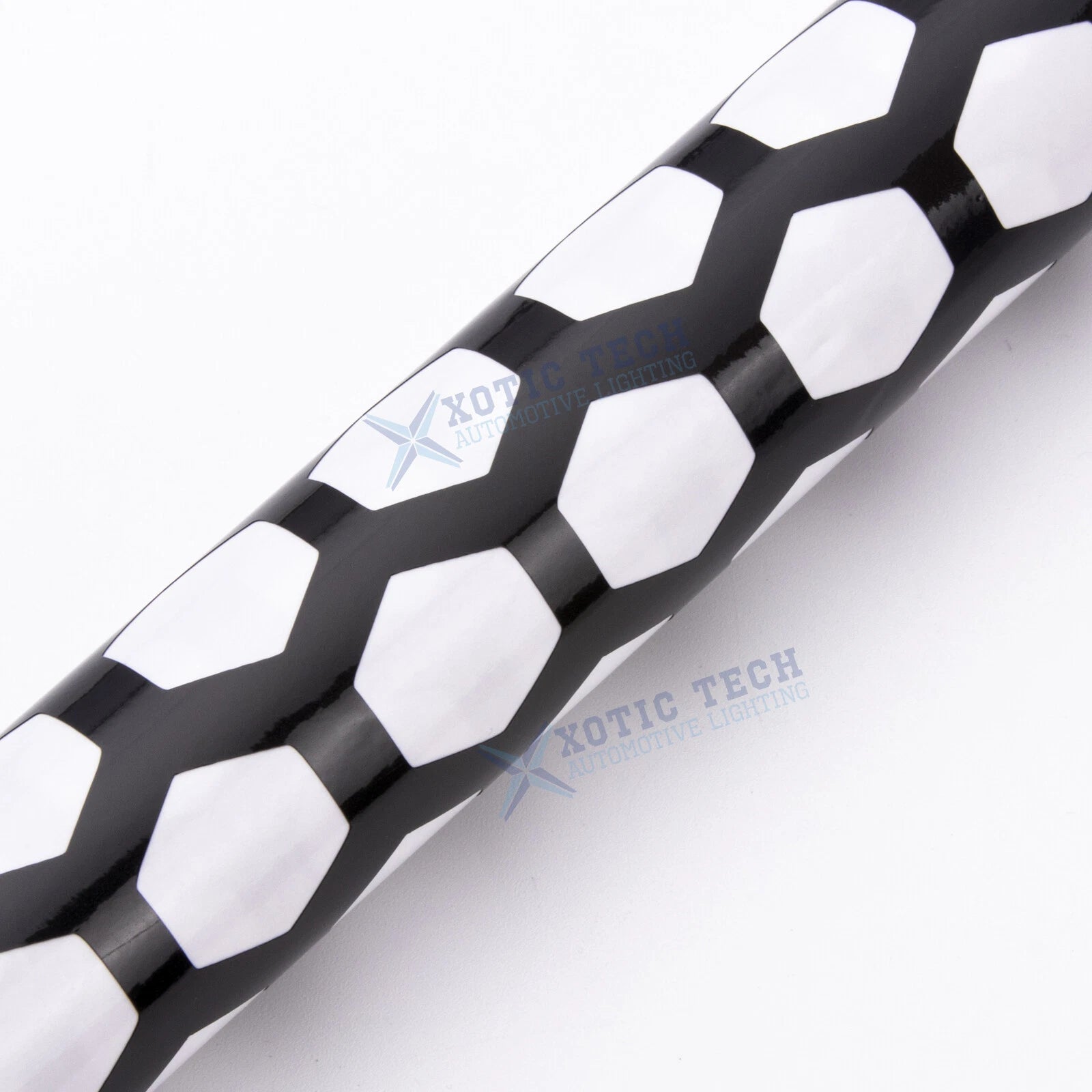 Honeycomb Style Universal Car Tail Light Gloss Black Sticker (48-30cm)