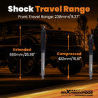 Set of 2 Front Shock Absorbers for Ford F250 F350 Super Duty (1999–2004) 1.5-4" Lift
