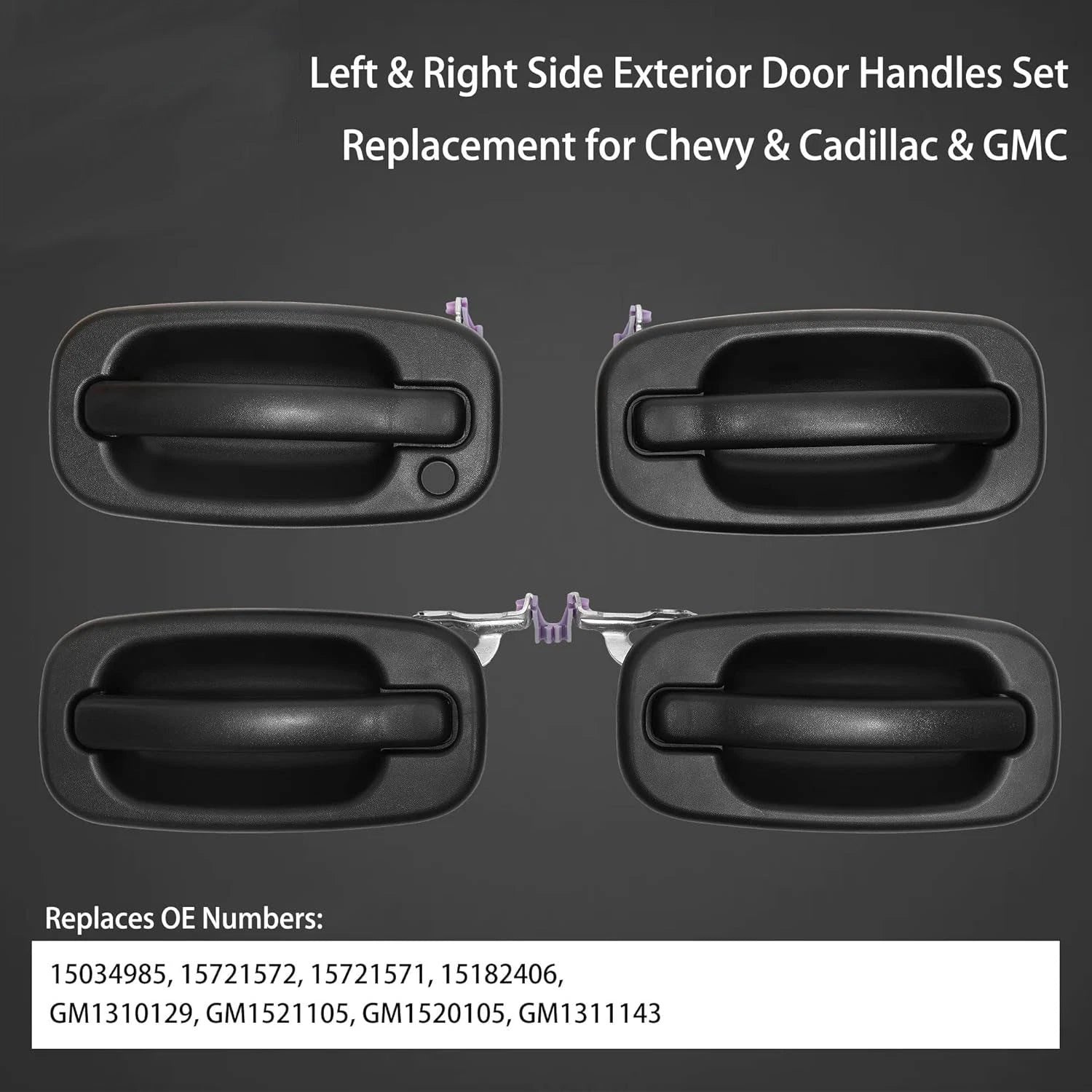 4Pcs Exterior Door Handle for Chevy Silverado GMC Cadillac (1999–2007)