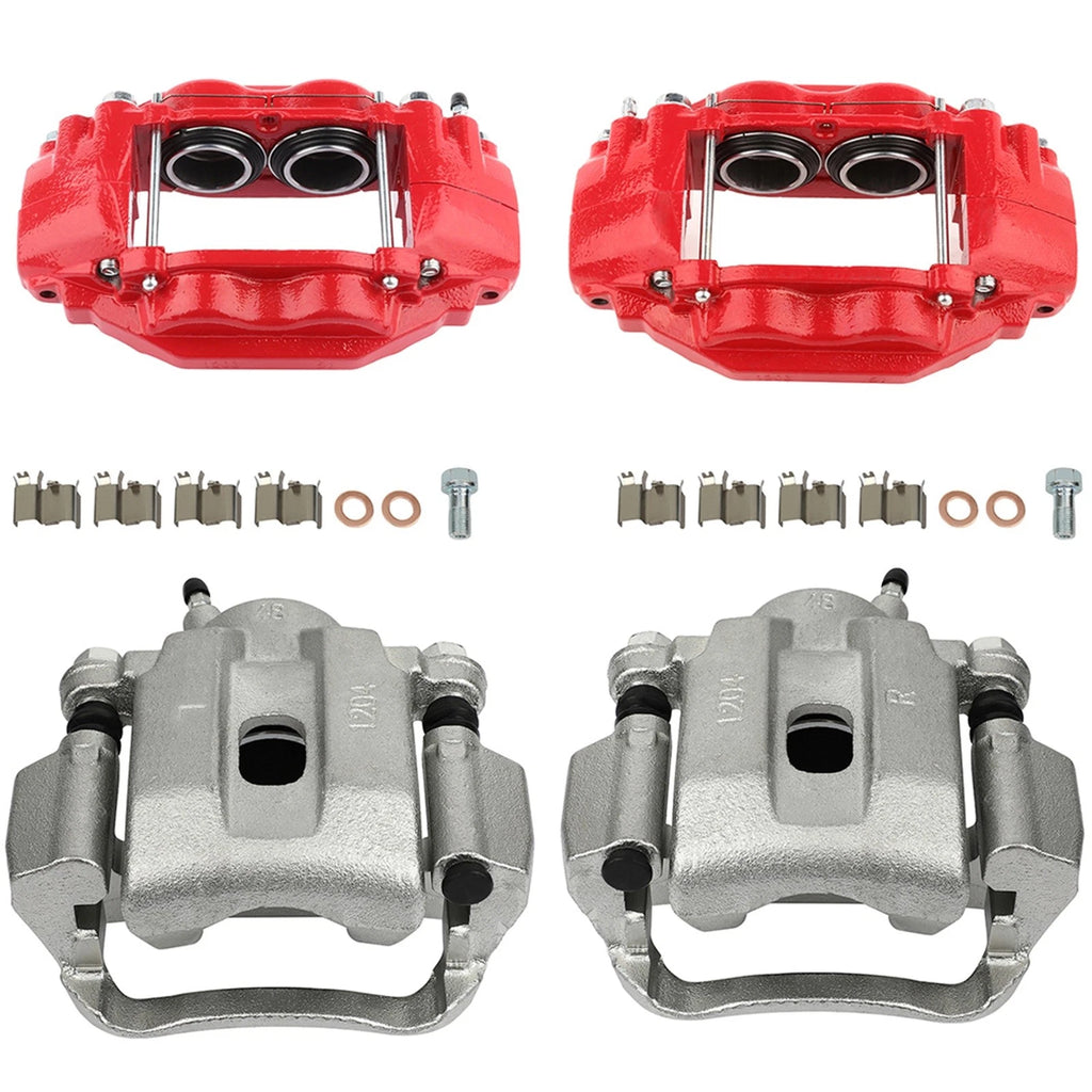Front Rear Brake Calipers w/ Bracket Kit for Toyota Tundra (2007–2017)