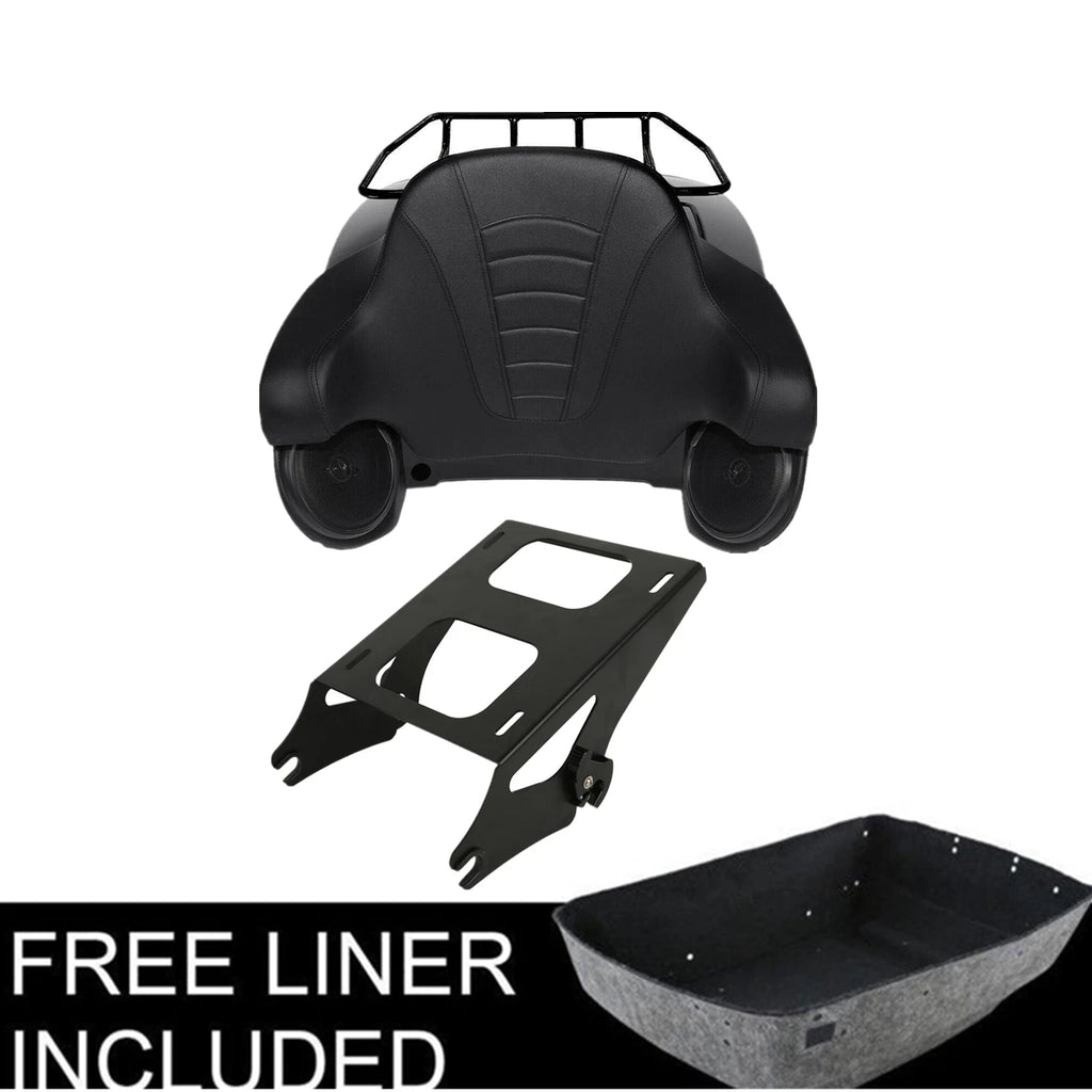 Trunk Backrest Mount Rack with Speakers for Harley Touring (2014–2023)