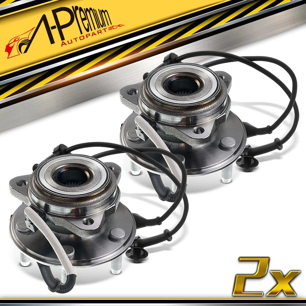 2X Front Wheel Hub & Bearing Assembly w/ ABS for Ford Explorer Ranger (2001–2010)