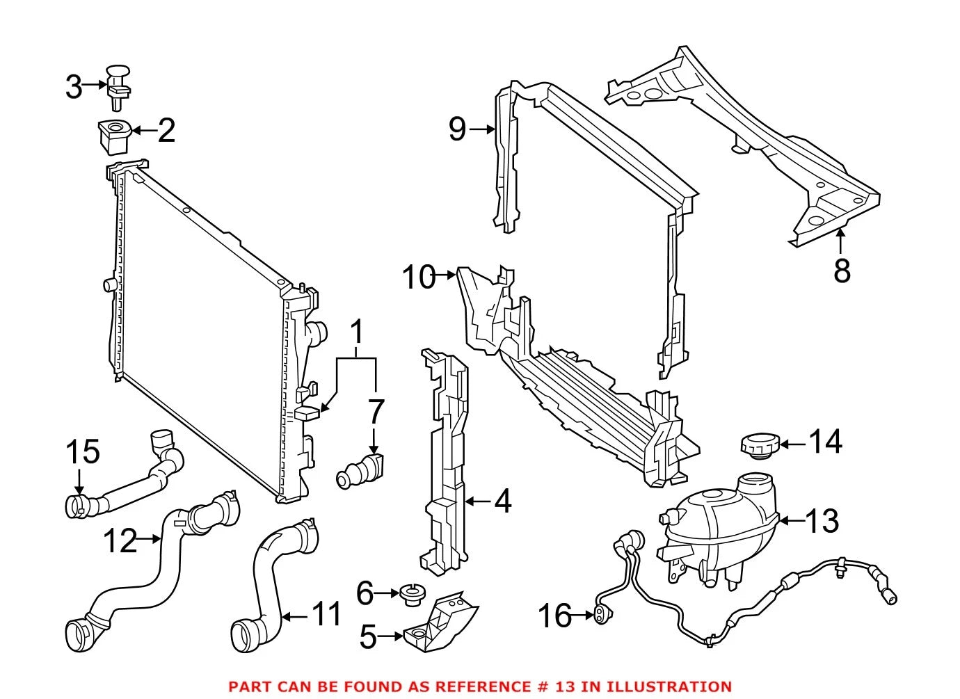 Coolant Expansion Tank for Mercedes (2015–2023) 2055000049 / A2055000049