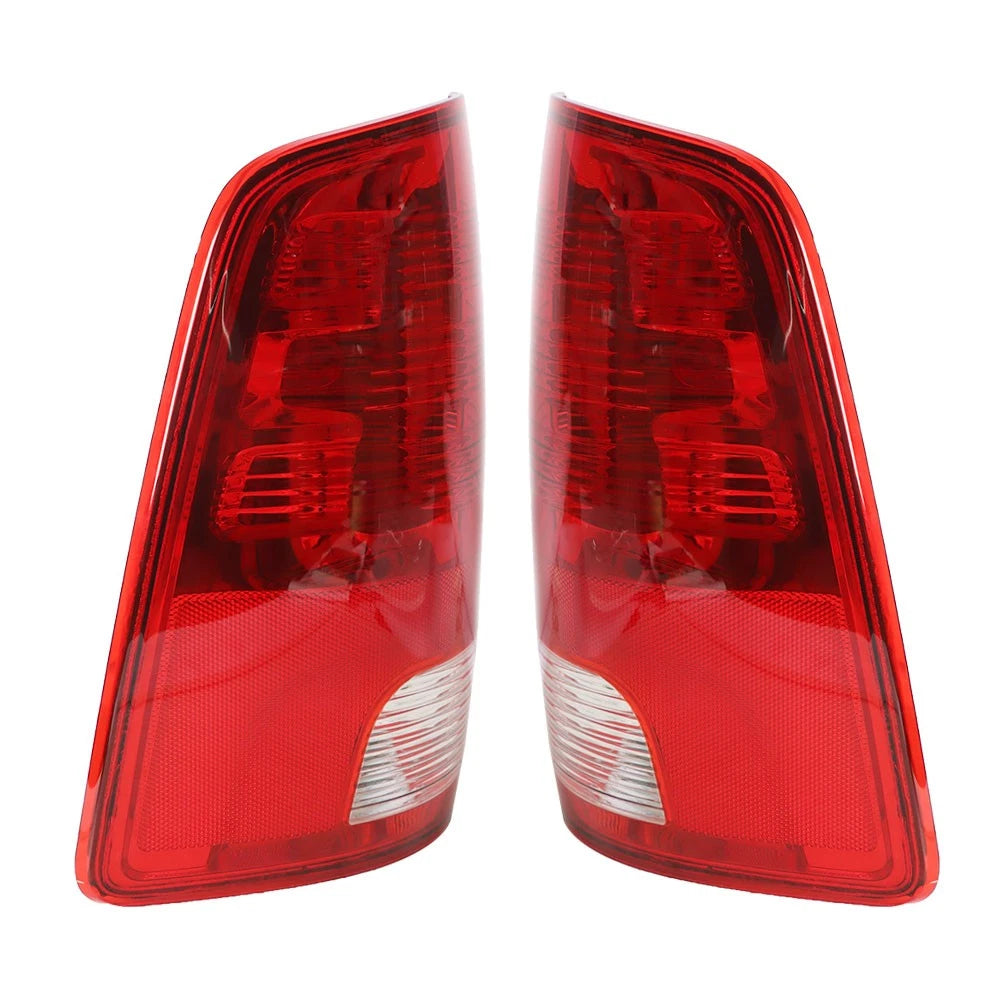 Set of 2 Tail Light Lamps for Dodge Ram (2009-2018) Chrome Red Halogen